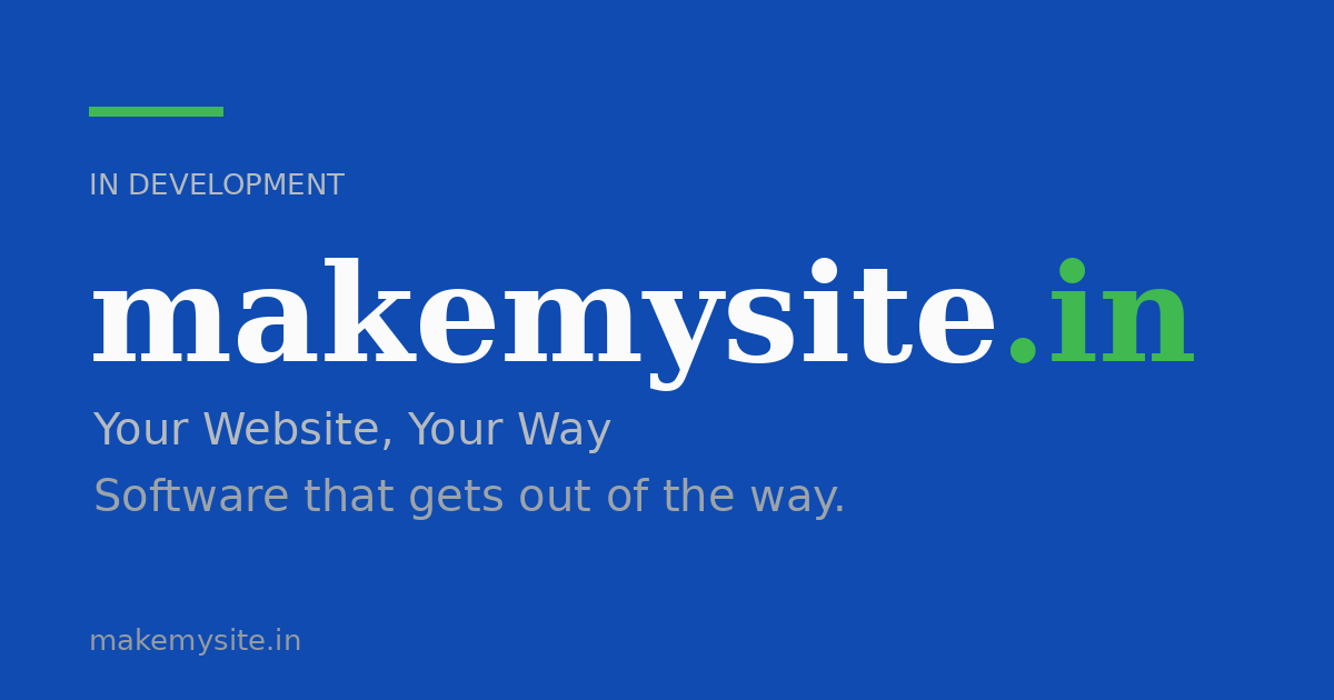 Link preview image for makemysite.in